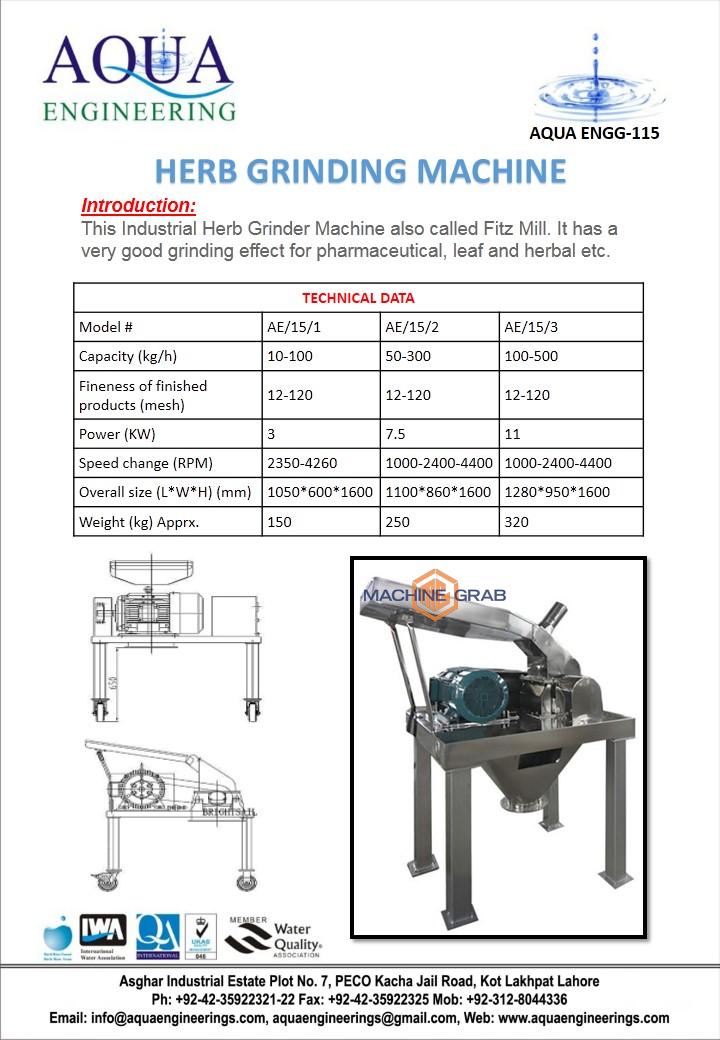 Herb Grinding Machine 