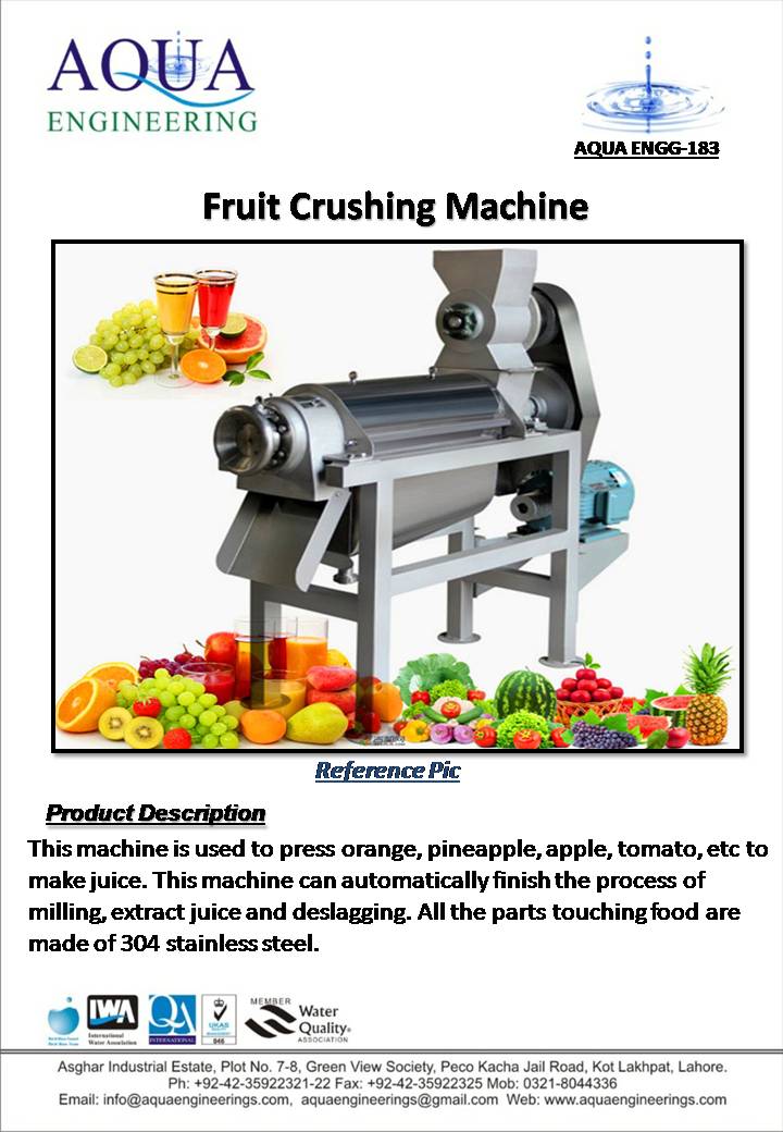 fruit crushing machine
