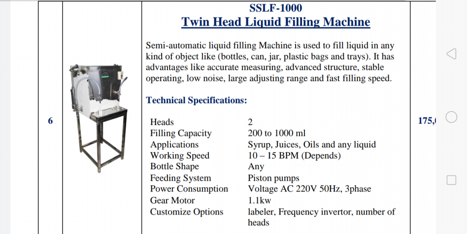 Twin head Filling machine