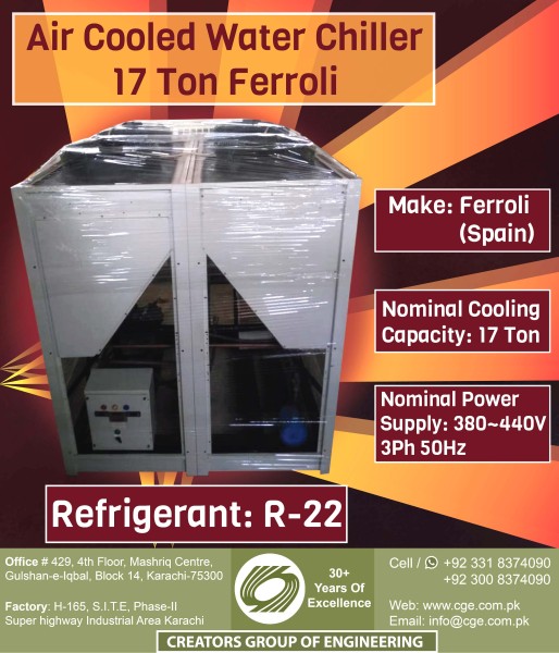 Air Cooled Water Chiller 17 Ton Ferroli 