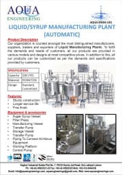 Syrup Manufacturing Plant