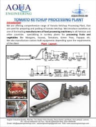 Tomato Ketchup Processing Plant