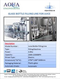 Glass bottle filling line 