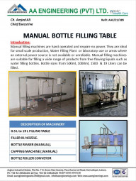 Manual Bottle Filling Table