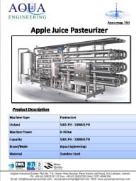 Apple Juice pasteurizer 