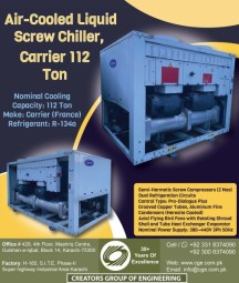Air-Cooled Liquid Screw Chiller, Carrier 112 Ton